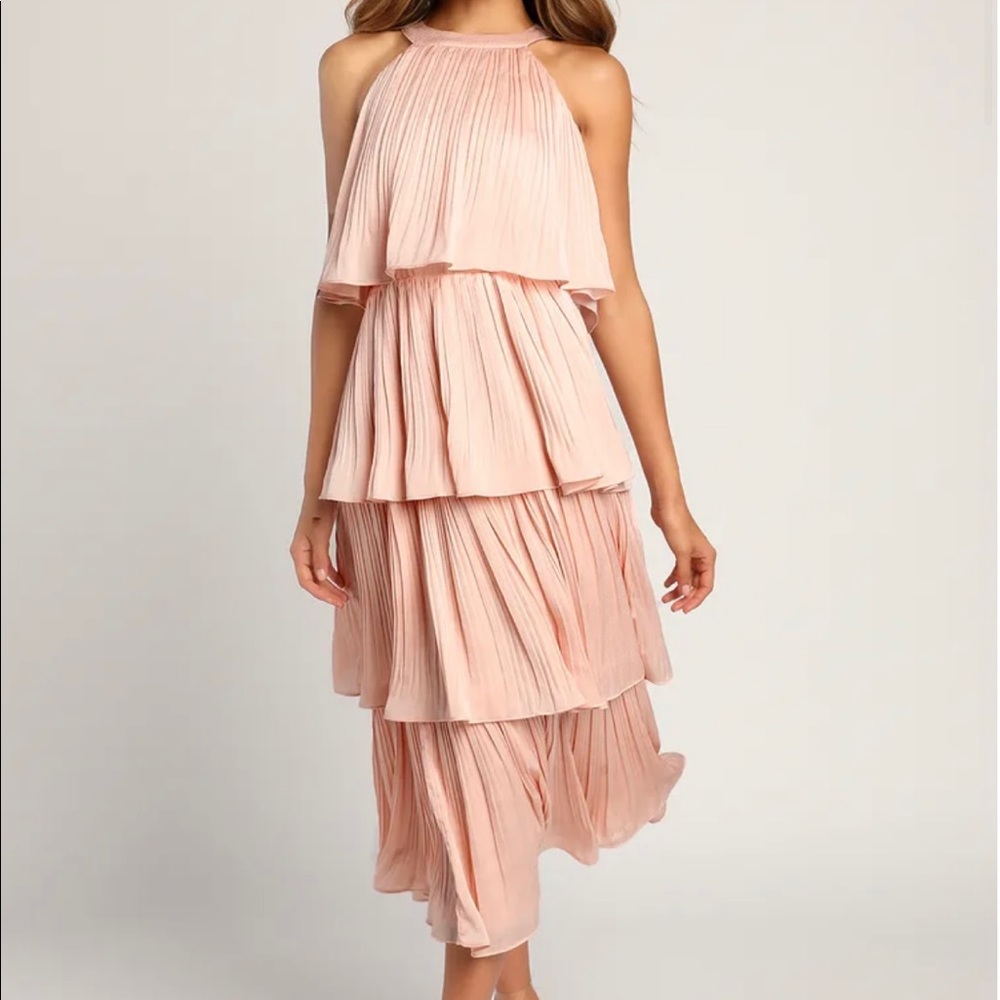 Tiered Blush Dress